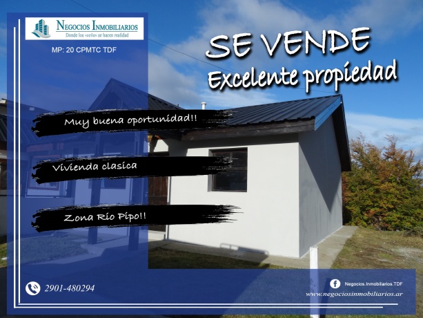 Rio Pipo, Tierra del Fuego 9410, 2 Habitaciones Habitaciones, ,1 BañoBathrooms,Casa,En Venta,1108