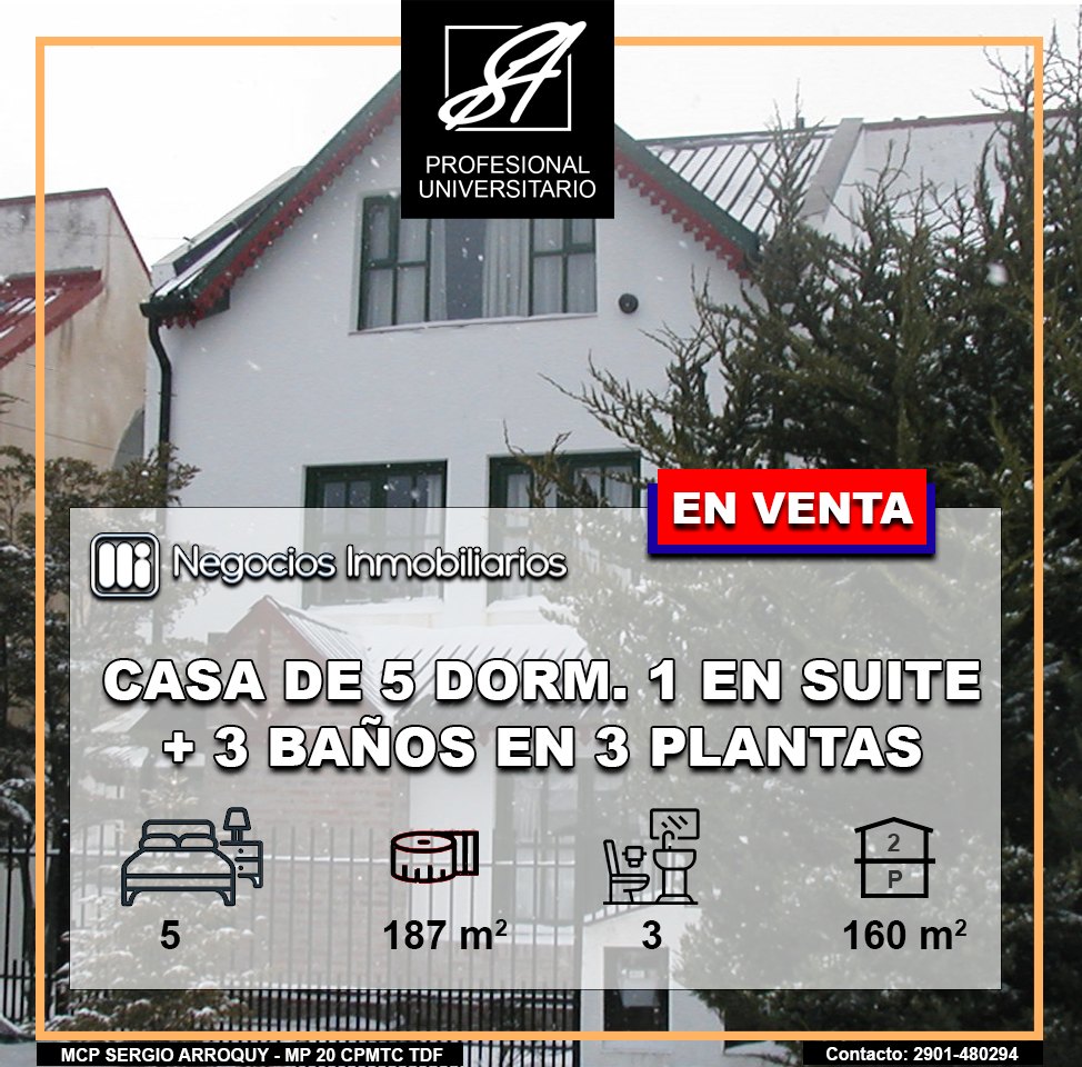 Ricardo Rojas 651 Ricardo Rojas, Ushuaia, Tierra del Fuego 9410, 5 Habitaciones Habitaciones, 0 ,3 BathroomsBathrooms,Casa,En Venta,Ricardo Rojas,0,1116