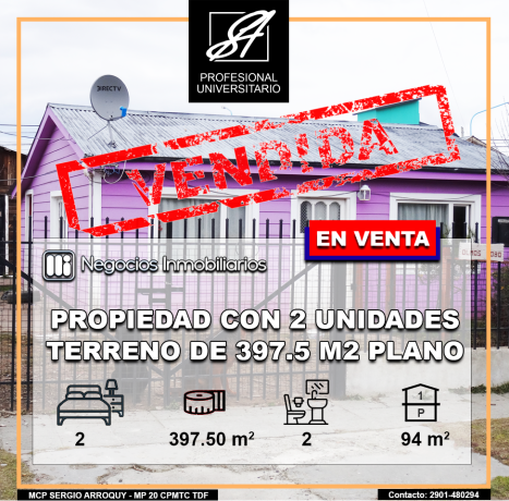 Intendente Olmo 1080, Tierra del Fuego 9410, 2 Habitaciones Habitaciones, ,2 BathroomsBathrooms,Casa,En Venta,1123