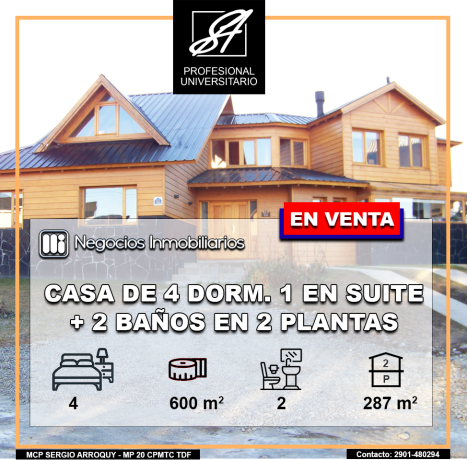 Paseo del Campo, Tierra del Fuego 9410, 4 Habitaciones Habitaciones, ,2 BathroomsBathrooms,Casa,En Venta,1194