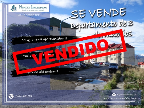 245 Viviendas, Tierra del Fuego, 3 Habitaciones Habitaciones, ,1 BañoBathrooms,Departamento,En Venta,1018