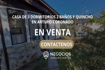 Arturo Coronado, Tierra del Fuego 9410, 3 Habitaciones Habitaciones, ,2 BathroomsBathrooms,Casa,En Venta,1255